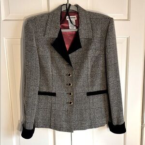 Perceptions Women's Black and White/Gray Jacket Size 8